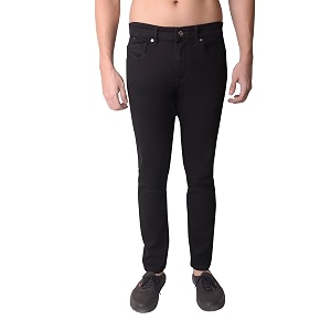 isol Mens Tapered Fit Solid Mid-Rise Stretchable