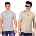 ID Printed Men Round Neck Multicolor T-Shirt