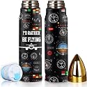 I’d Rather Be Flying Stainless Steel Tumbler – 17oz Tumbler with Airplane Cockpit Design – Fathers Day, 250th Anniversary USA, Birthday Gifts for Pilots, Flight Students, Aviation Lovers