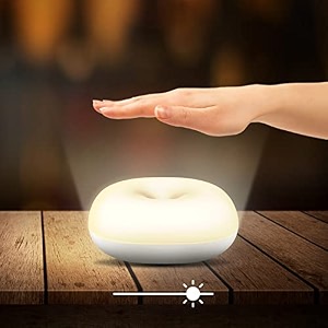 i gear senseled rechargeable hand gesture table lamp with eye protection 7 colours redgreenorangedaylightbluepinkyellow for home ambience lighting amp motion sensor desk lamp pack of 1 white