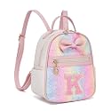 I IHAYNER Girls Initial Purse Small Backpack for Kids Cute Mini Backpack for Girls Personalized Trendy Stuff Gifts for Women （Pink-K）