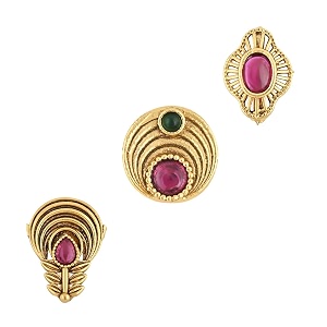 i jewels gold plated traditional clip on nose pin without piercing for women and girls nl56q-59q-60q