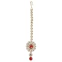 I Jewels Gold Plated Kundan & Stone Studded Maang Tikka for Women