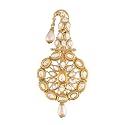 I Jewels Gold Plated Traditional Kundan Safa Kalangi Brooch for Groom/Men/Dulha Pagadi (SM55)
