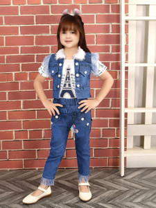 I Naina Dresses Girls PartyFestive Jacket T-shirt