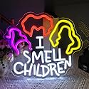 I Smell Children Neon Sign Halloween Neon Light for Wall Decor Dimmable Halloween Witch LED Light for Bedroom Bar Party Room Spooky Decoration Gift