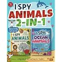 I Spy Animals 2-in-1: Discover Amazing Creatures on Land and in the Sea! A Big Search and Find Book for Toddlers (I Spy Books for Toddlers)