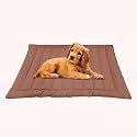 I WISH Quilted Pet Bed Mattress | Washable Pet Bed| Light Weighted Polyester Dog Flat Mat (Medium) 100 X 66 Cm (Orange Peach)