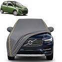 i10 Old 100% Waterproof Car Cover | Dustproof Sun Protection Cover | Soft Cotton Lining | Triple Stitched | Mirror Pocket | Antenna Pocket | All Weather Body Cover (Grey with Yellow Piping)