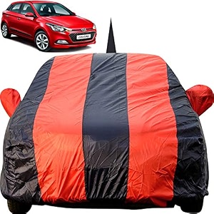 i20 active dustproof car cover with mirror amp antenna pockets red blue stripes taffeta polystertriple stitched compatible with hyundai i20 active car cover 2015 to 2019 car accessories
