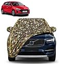 I20 New 100% Waterproof Car Cover | Dustproof Sun Protection Cover | Soft Cotton Lining | Triple Stitched | Mirror Pocket | Antenna Pocket | All Weather Body Cover (Army)