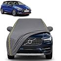 i20N 100% Waterproof Car Cover | Dustproof Sun Protection Cover | Soft Cotton Lining | Triple Stitched | Mirror Pocket | Antenna Pocket | All Weather Body Cover (Grey with Yellow Piping)