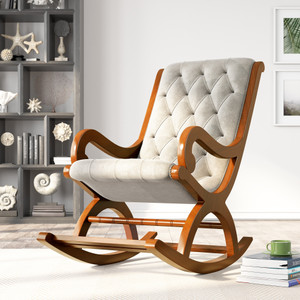 iAnanas Wood Rocking Chair for Living Room