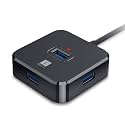 iBall Piano 530 USB 2.0 HUB, 4-Port, 2-in-1 USB-A/Type-C Interface, TPE 1M Flexible Cable, Type-C Input Port for External Power, Stylish Piano Finish