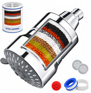 ibell 15-stage water softener shower head  with additional filter shower head