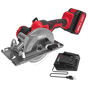 ibl bc69-42 cordless circular saw 4ah battery ampcharger 20v compact wood cutting tool 125mm blade5500 rpm high-speed precision cutterportable saw carpentrydiy amp construction  1-year warranty