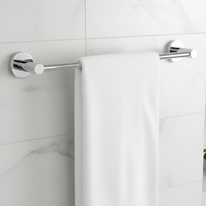 ibell ibl 10-sh single towel bar for bathroom wall-mounted towel holder with screws chrome towel holder stainless steel