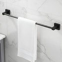 iBELL IBL 31-BH Matte Black Single Towel Bar for Bathroom, Hotel Style Wall-Mounted Black Towel Holder (Stainless Steel)