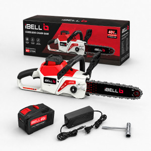 ibell ibl bs40-16 cordless brushless chainsaw 40v 2000w high-performance motor 28000 rpm16 guide barautomatic chain lubricationbumper spikeslow kickback design cordless chainsaw