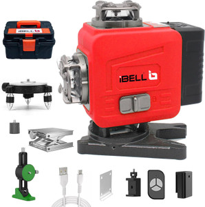 ibell ibl ll5-16 16-line green beam self-leveling laser level 25m 1mm accuracy 8 horizontal  8 vertical linesclass iipulse modetripod compatible 2 batteries magnetic engineers precision level