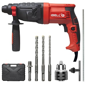 ibell ibl rh20-39 rotary hammer drill500w0-850 rpm15j impact energy20mm sds plusamp13mm additional chuck20mm concrete drillingforwardreversevariable speed trigger6-month warranty