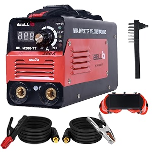 ibell m200-77bc 200a igbt inverter arc welding machine with vrd  anti-stick  adjustable hot start amp arc force  220v  works with 14mm electrodes  generator compatible - 12 months warranty
