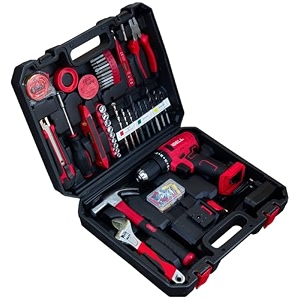 ibell ct20-38 cordless impact drill tool kit with 101 home tools  20v li-ion drill  38nm torque  027000 ipm  2-speed  10mm chuck  compact amp lightweight  6-month warranty