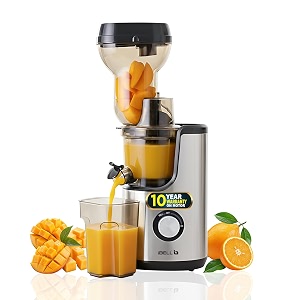 ibell cold press juicer for home 300w slow juicer with silent motor amp high juice yield all-in-1 fruit amp vegetable juicer easy cleaning compact design 10 year warranty