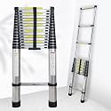 iBELL TE205 6.25m (20.5 Feet) Portable &amp; Compact Aluminium Telescopic Ladder | 16-Steps Foldable Multipurpose Step Ladder for Home &amp; Outdoor Use