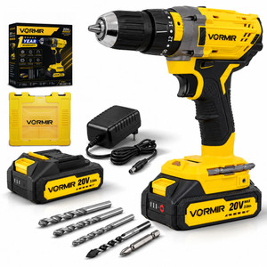 ibell vormir vr cd21-30 20v max cordless impact drill 2 modes drill  impact dual speed 01450 rpm30 nm torqueincludes 20ah li-ion battery  fast charger cordless drill