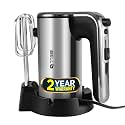 IBELL WHISK400 Electric Hand Mixer, 400W, Blender, Detachable Beaters & Dough Hooks, With Turbo Button 5 Speed Settings(Silver).
