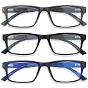 IBOANN Reading Glasses for Men Readers Mens Stylish Blue Light Blocking Computer Eyeglasses