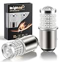 iBrightstar 1157 LED Bulb Red, BAY15D 2057 2357 7528 LED Brake Light Bulbs Super Bright for Rear Brake Lights and Tail Lights, 2 Pack