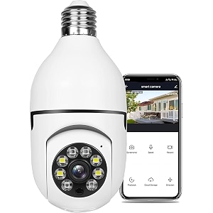 ibs 1080p hd wifi bulb light wireless ip wifi camerafish eye 360 degree panoramic mini lamp ir cctv home security camera bulb shape camera