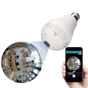 ibs bulb camera wifi full hd bulb shape fisheye 360 panoramic wireless wifi ip cctv security camera with coloured night vision