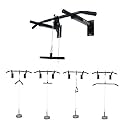 IBS Multifunctional Wall Mounted Pull Up Bar Chin Up bar Dip Station for Indoor Home Gym Workout, Power Tower Set Training Equipment Fitness Dip Stand Supports to 440 Lbs (3 IN 1 PULL UP BAR)