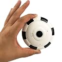 IBS Panoramic CCTV WiFi IP Security Camera GOQ UFO 1080P Fisheye Surveillance Video Recorder IR Night Vision (V380 Pro App)
