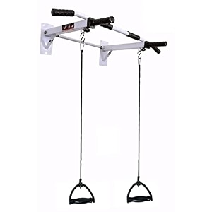 ibs pull up bar wall mounted chin up bar with 2 ropes with handles gym