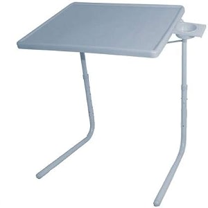 ibs table multi function detachable and foldable table mate with cup holder grey