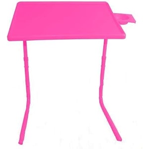 ibs table multi function detachable and foldable table mate with cup holder pink