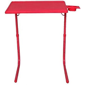 ibs table multi function detachable and foldable table mate with cup holder red