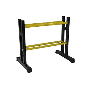 ibs two tier premium storage mini dumbbell rack built for strength building weight loss amp home gym multiple dumbbell uses yellow mini