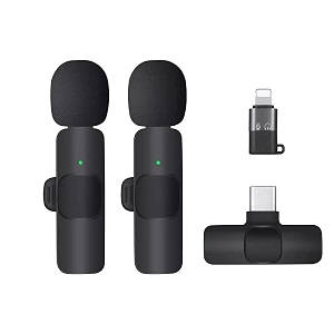 ibs k9 dual wireless lavalier microphone plug and play no need app amp bluetooth collar mic for all iphone ipad mac devices for youtube live stream amp video recording