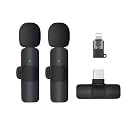 IBS K9 Dual Wireless Lavalier Microphone Plug and Play, No Need APP & Bluetooth Collar Mic for All iPhone, iPad, Mac Devices for YouTube, Live Stream & Video Recording