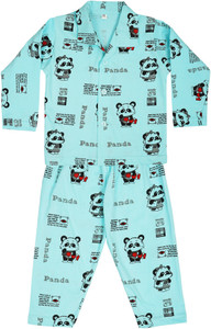 icable girls printed cotton blend kids nightwear white pack of 1