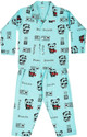 ICABLE Girls Printed Cotton Blend Kids Nightwear (Blue Pack of 1)