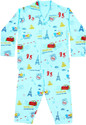 ICABLE Girls Printed Cotton Blend Kids Nightwear (Blue Pack of 1)
