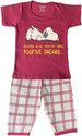 ICABLE Girls Printed Cotton Blend Kids Nightwear (Pink Pack of 1)