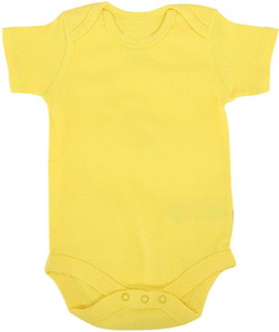 icable romper for baby boys  baby girls casual solid pure cotton yellow pack of 1