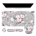 iCasso Desk Blotter for Workspace, Pink Floral 35.4"x15.7" Mousepad